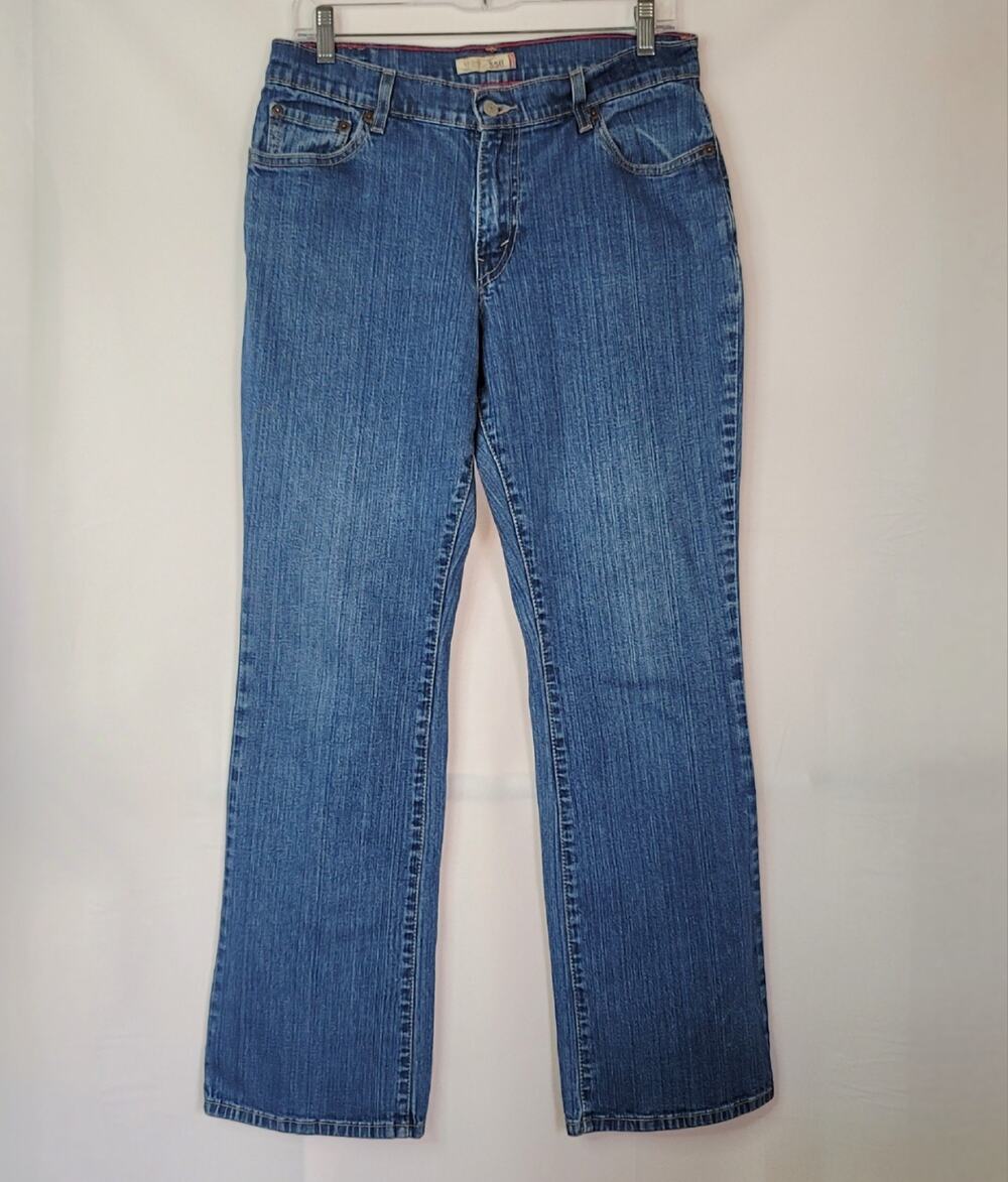 LEVIS 550 Relaxed Boot Cut Medium Wash Denim Jeans Womens Size 10 Medium